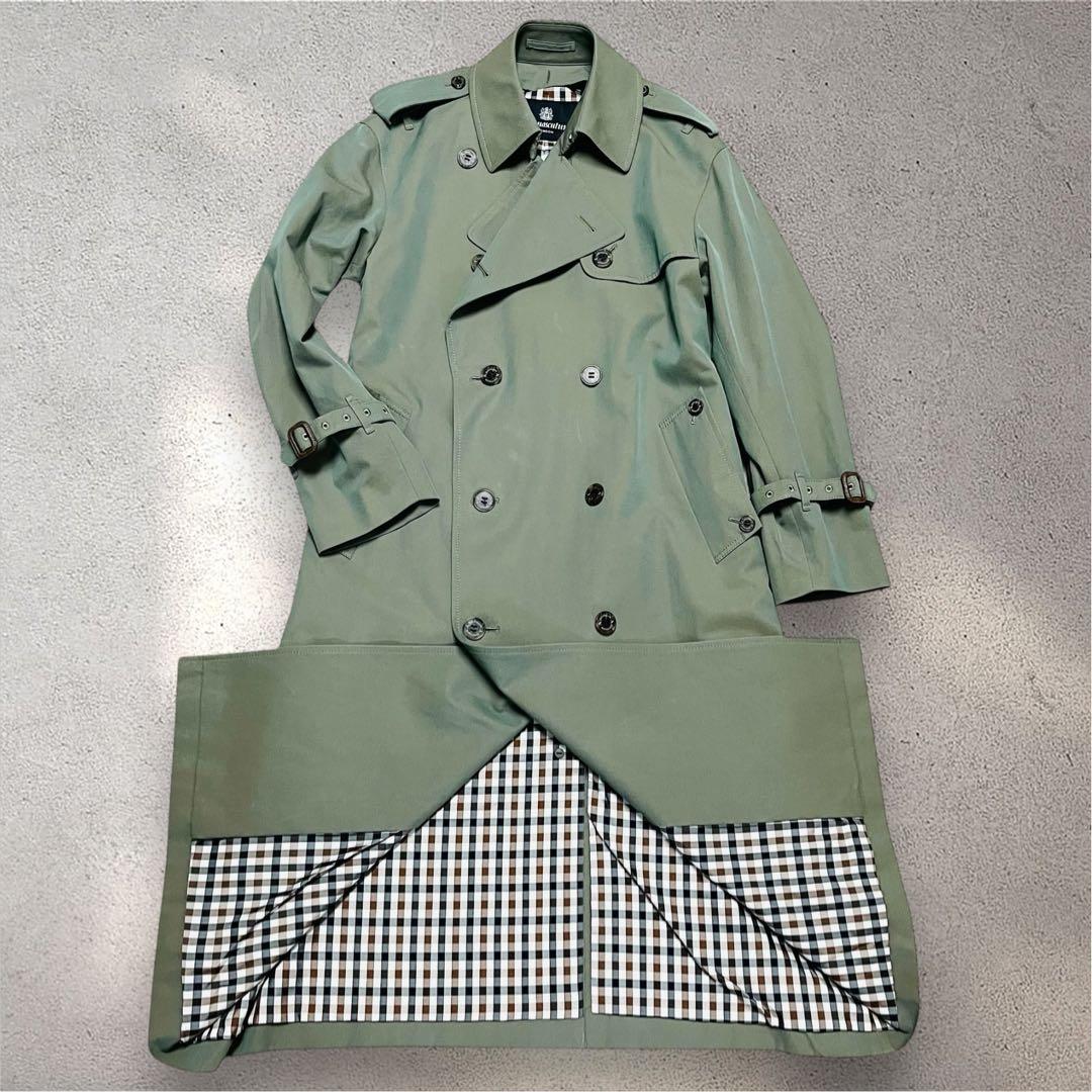 希少✨　【英国製】【玉虫】　大草直子さん着用　アクアスキュータム　トレンチコート