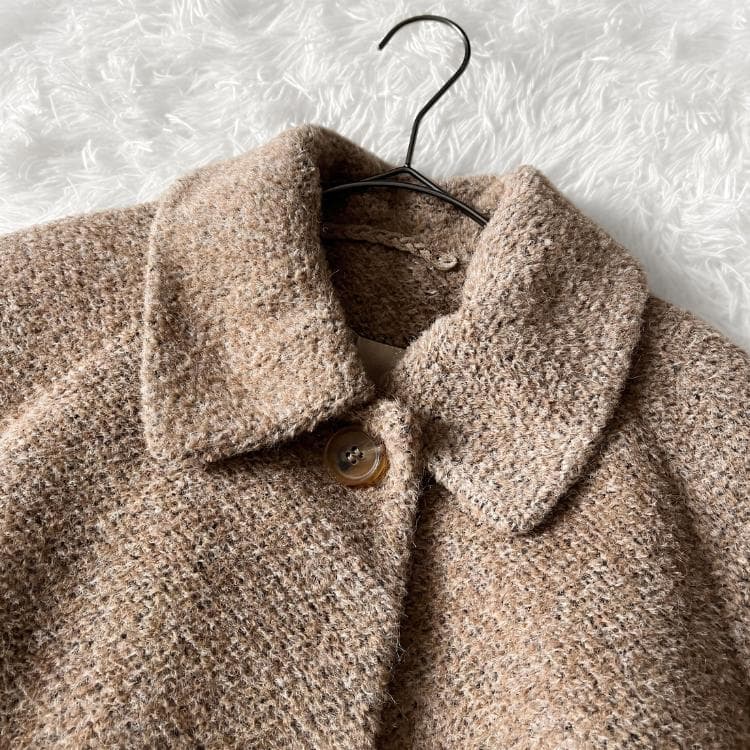 あ AIGNER アルパカ スタンドカラーロングコート