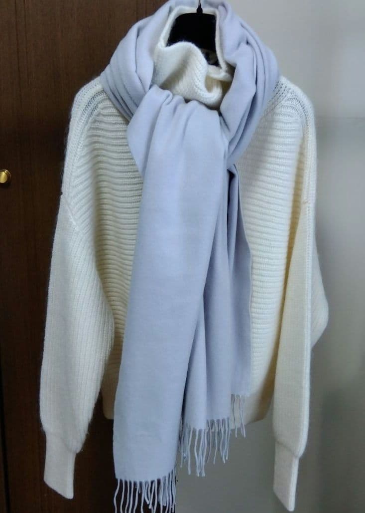 Johnstons of Elgin HAUNT ライトグレー　カシミアストール