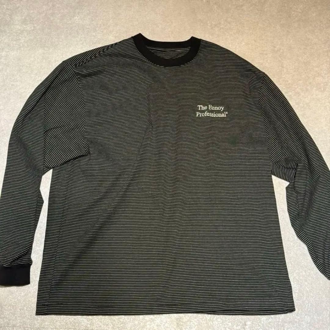 ENNOY エンノイ L/S Border T-Shirts ロンT ブラック
