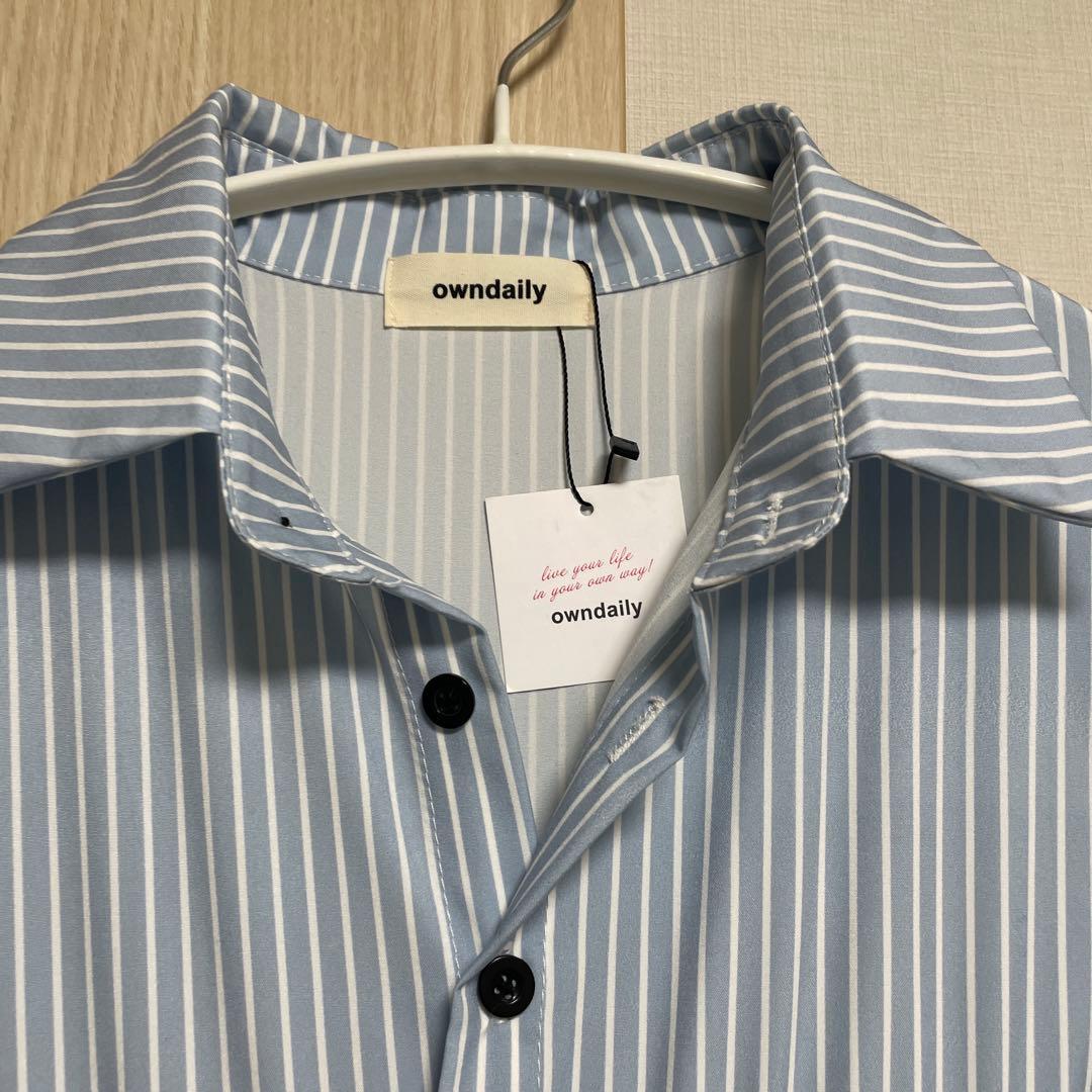 owndaily シャツドッキングデニムジャンプスーツ