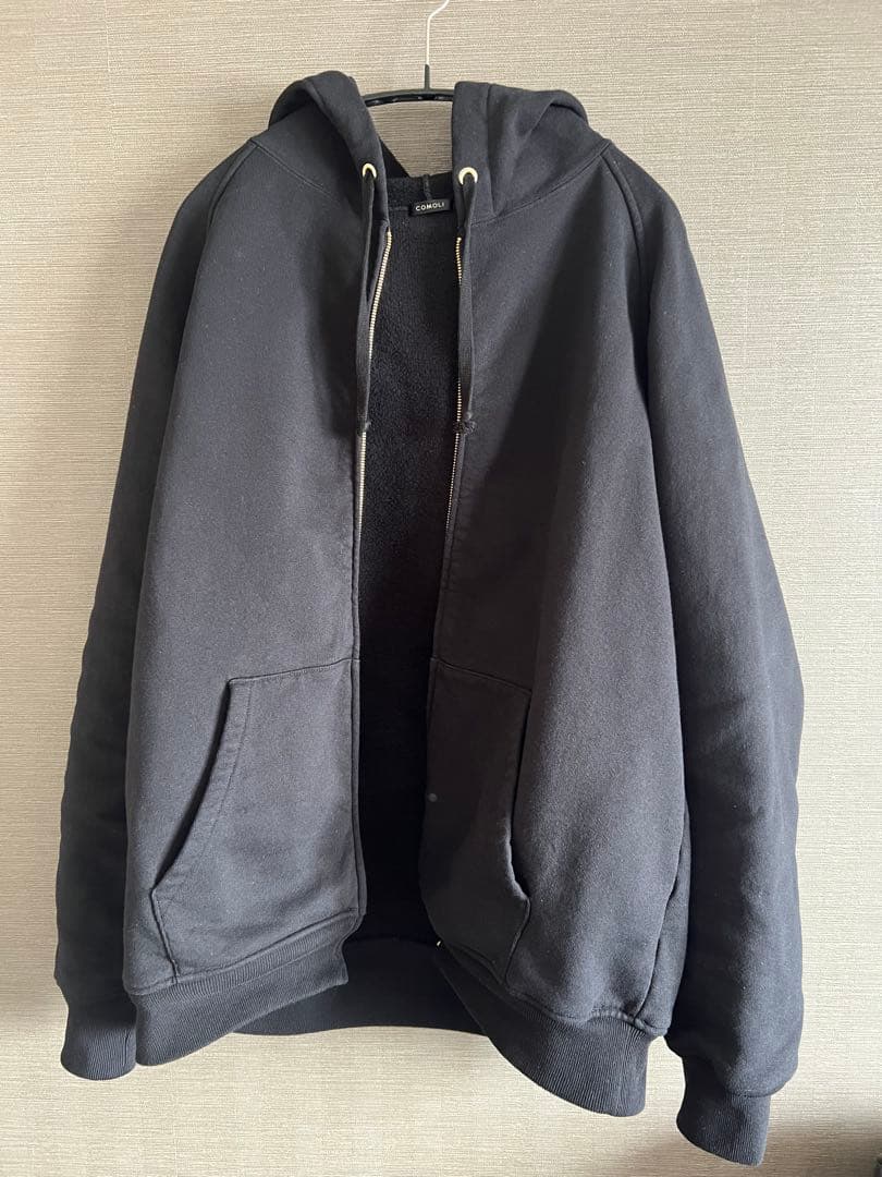 COMOLI コットン裏毛ジップパーカー 26SS サイズ3