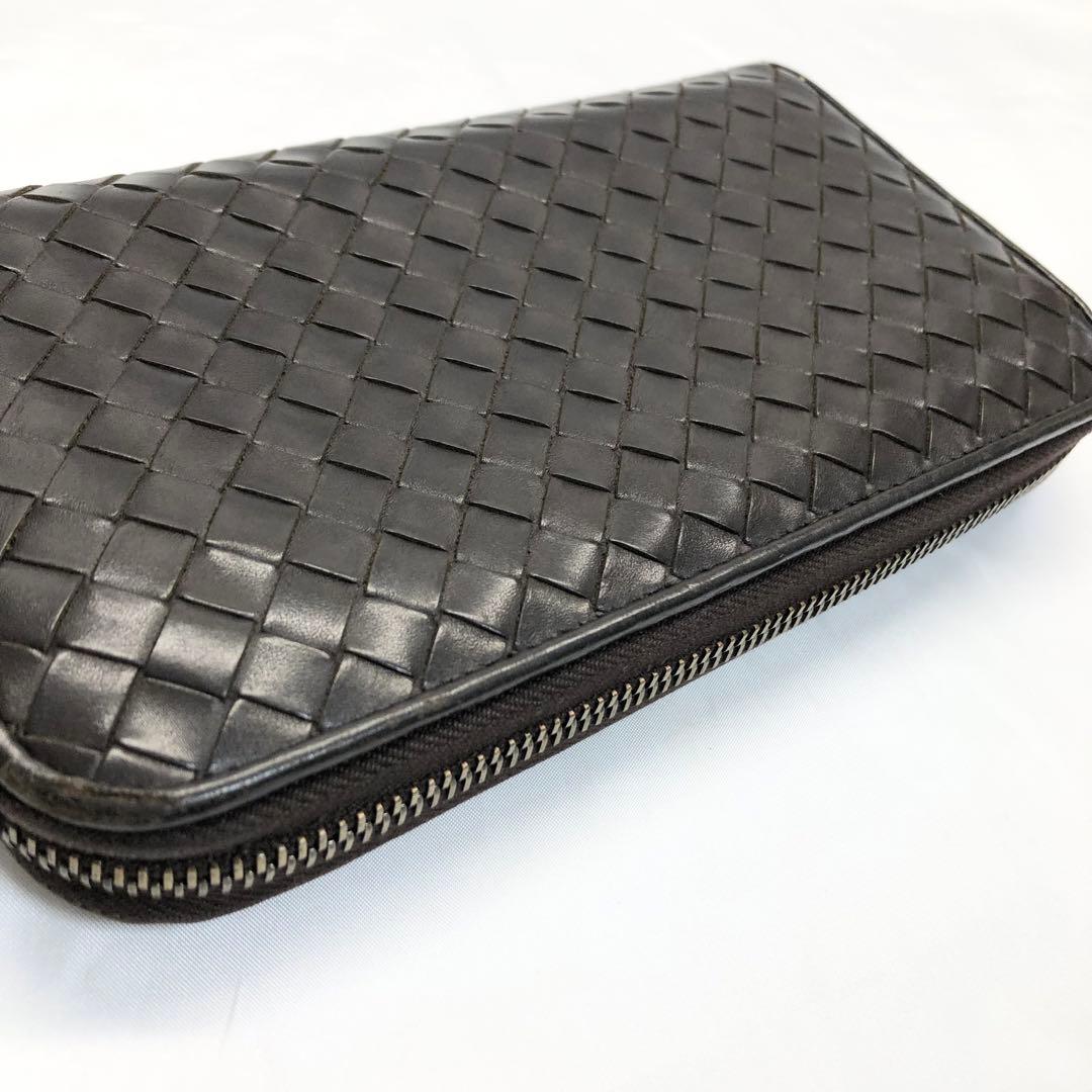 BOTTEGA VENETA ボッテガ　イントレチャート 長財布　ブラウン