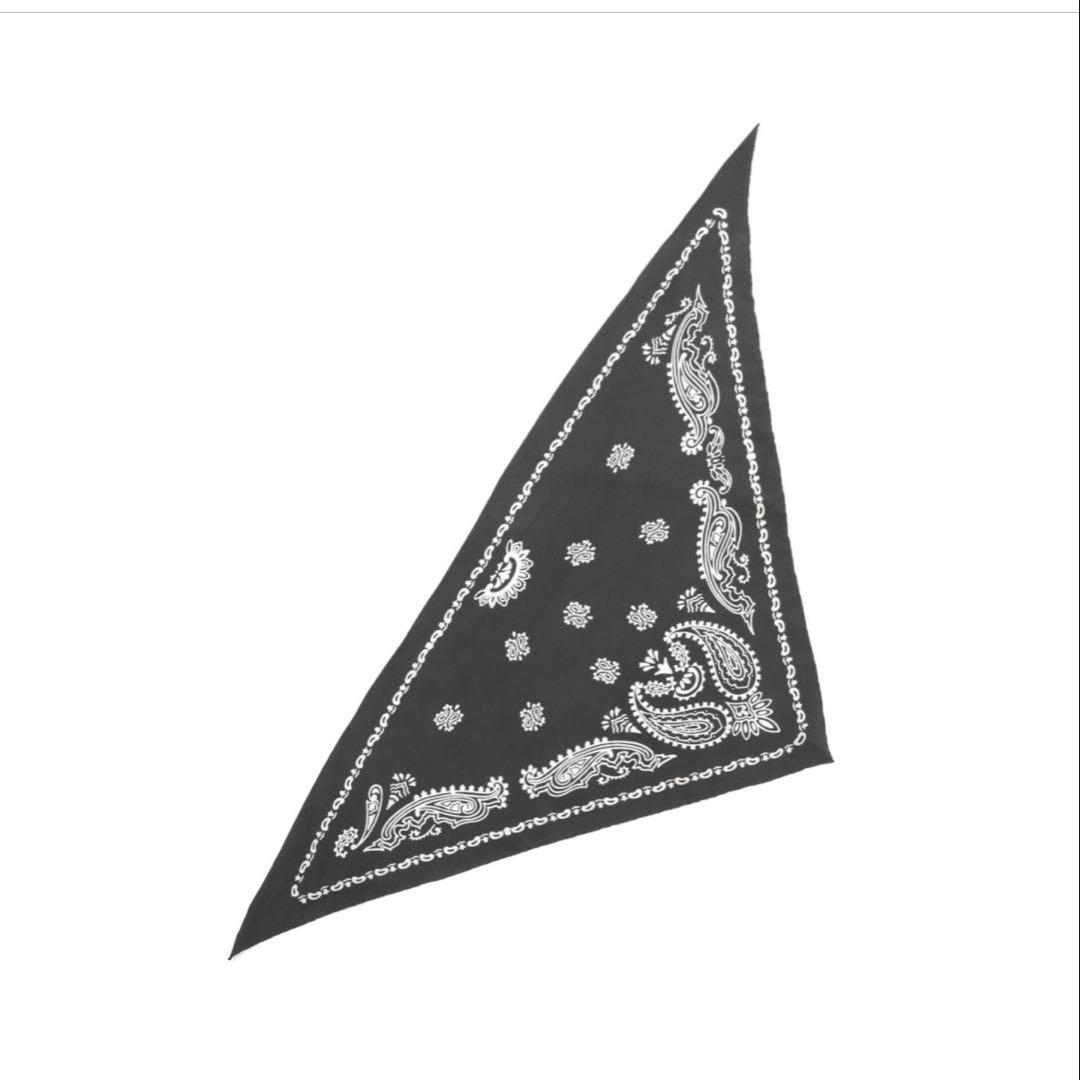 黒 バンダナ柄 スカーフ