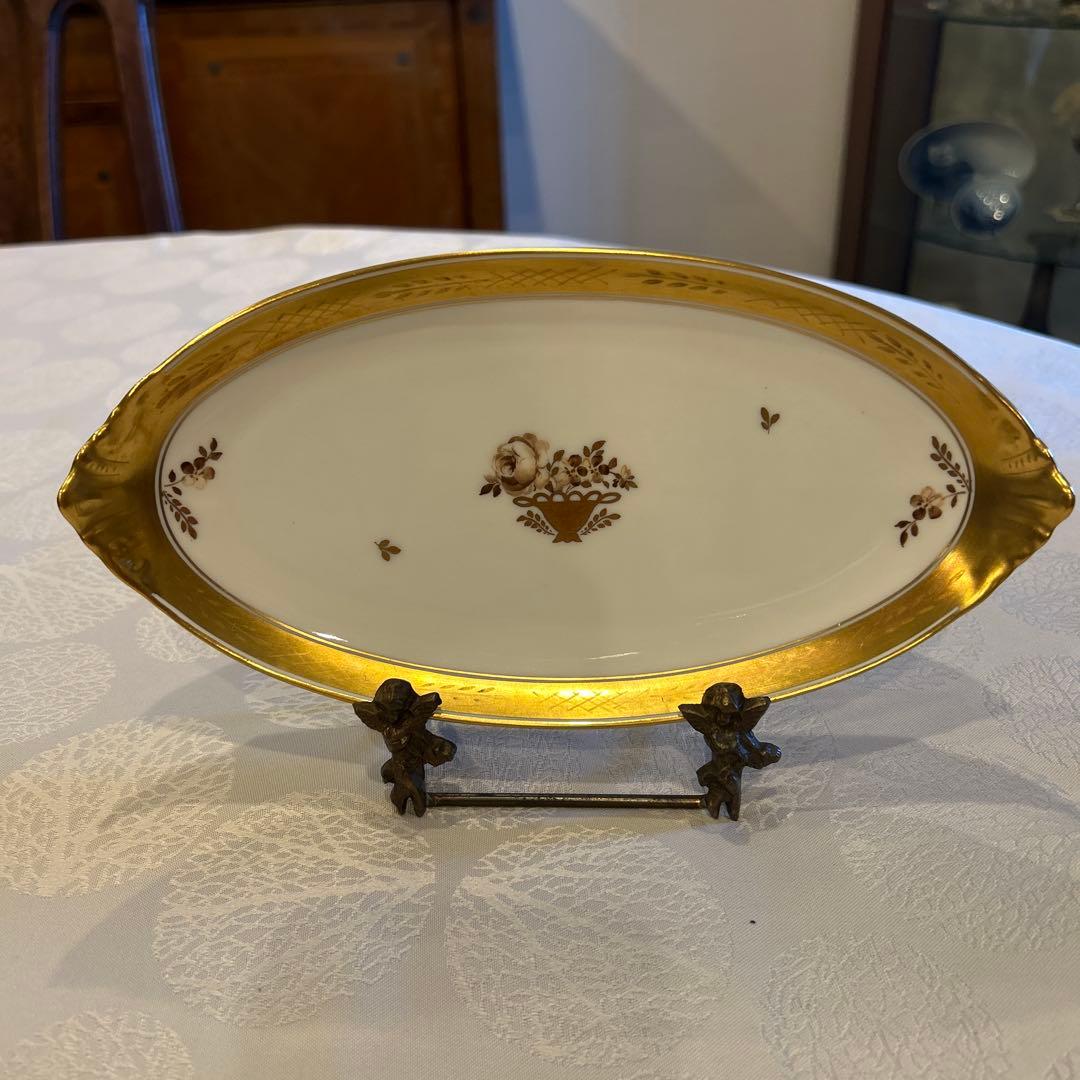 【希少】ロイヤルコペンハーゲンゴールデンバスケット変形皿