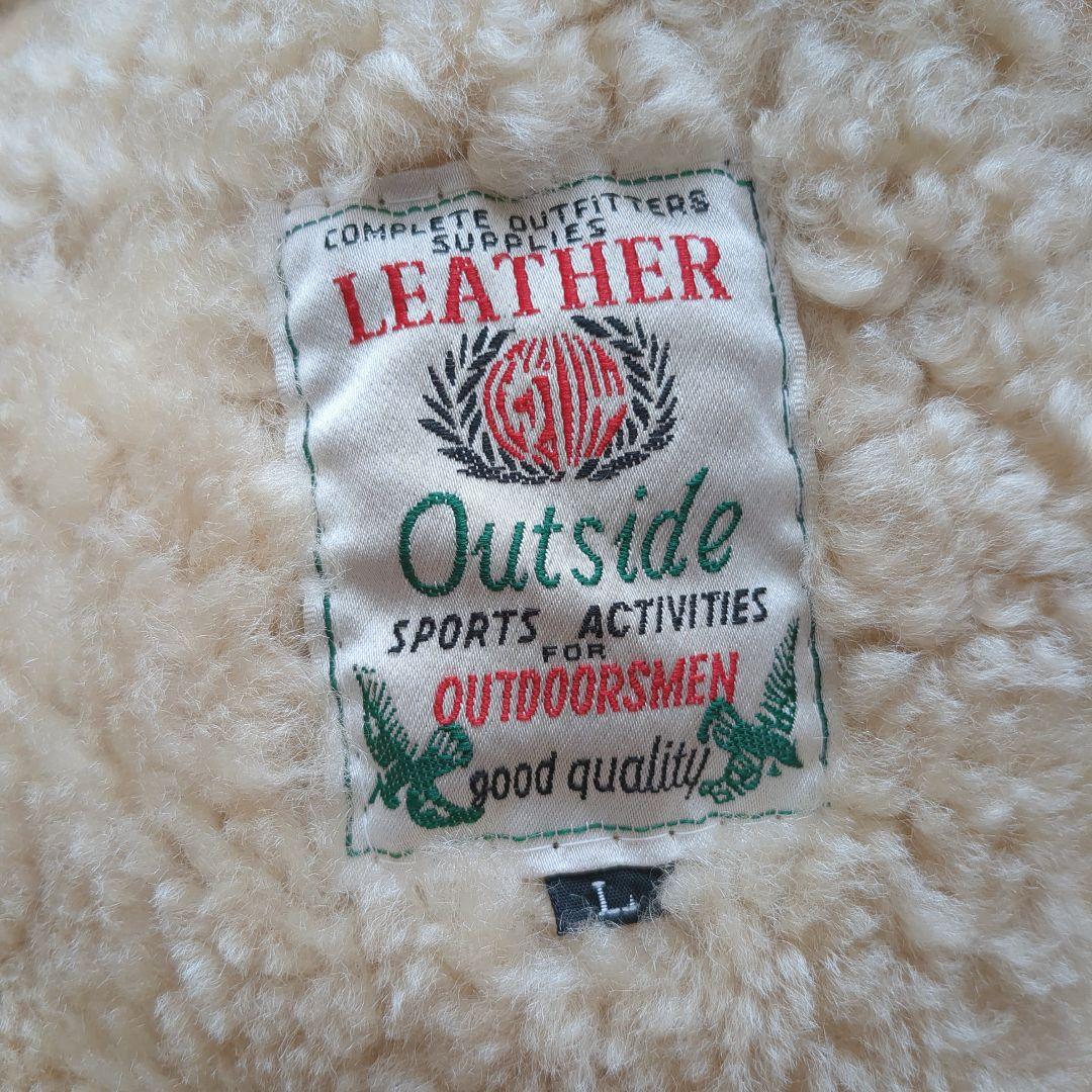 美品 90's B-3フライトジャケット リアルムートン ボア 羊革 L 希少