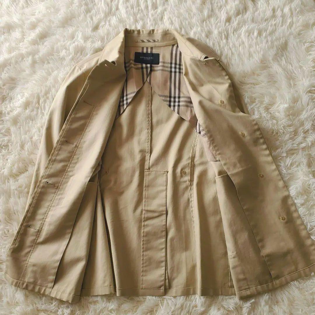 【美品】バーバリーロンドン ショートコート ノバチェック ベージュ M