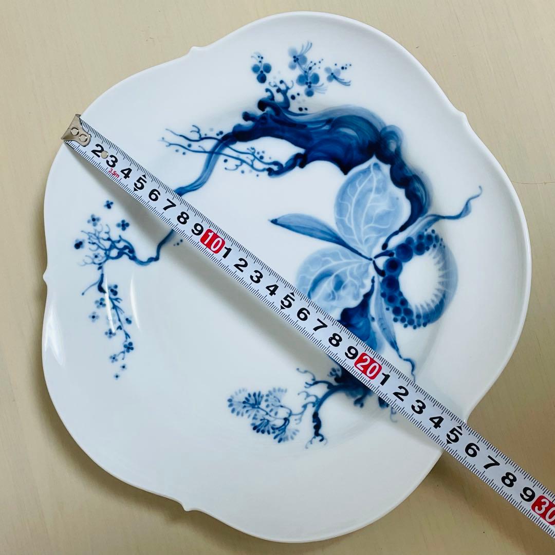 未使用 Meissen マイセン ブルーオーキッド 大皿 プレート 25cm