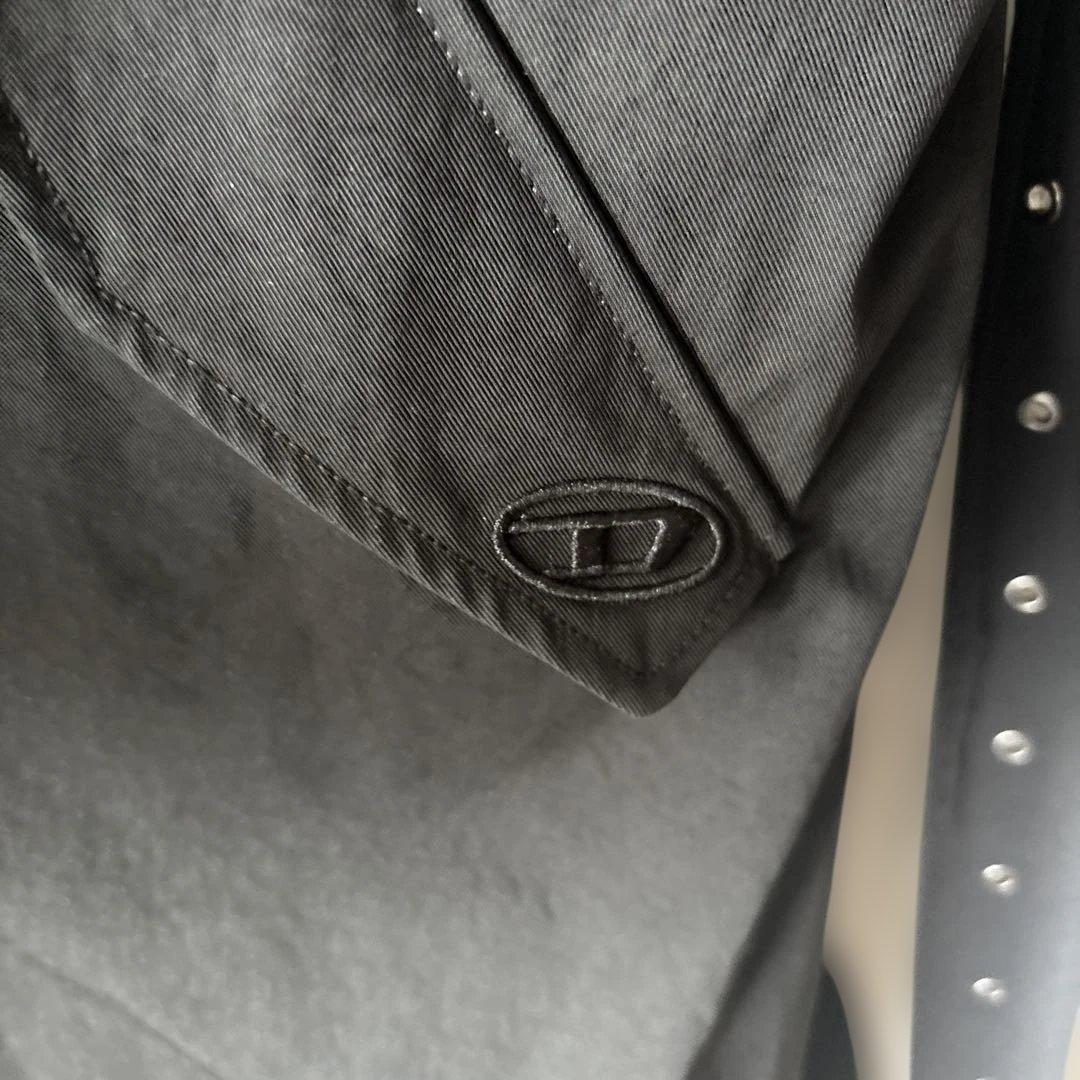 DIESEL23AW ブラックトレンチコート サイズ48