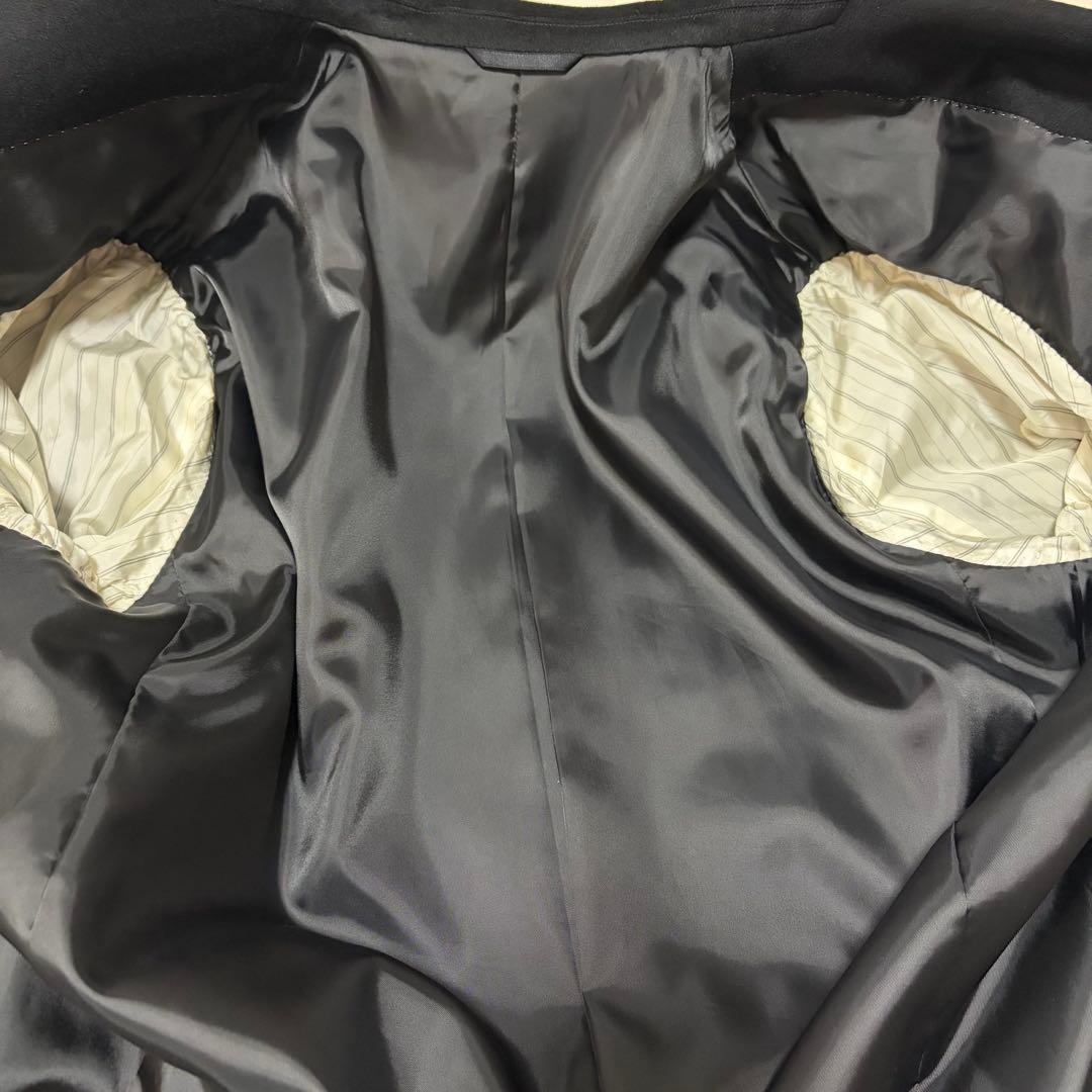 【極美品】カシミヤ100% メンズ チェスターコート XL 黒