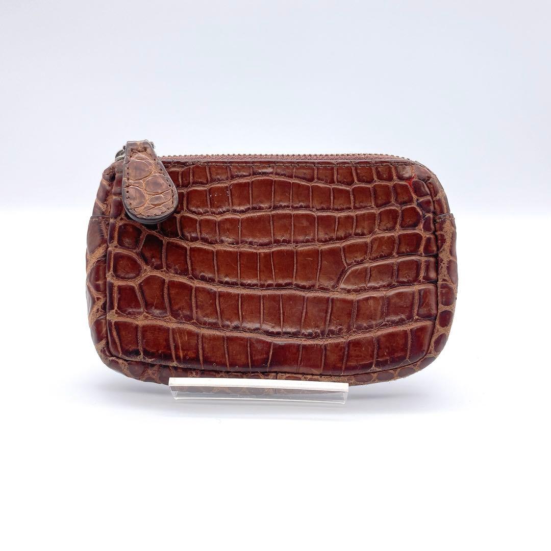 【激レア】BOTTEGA VENETA ボッテガ クロコダイル ケース 茶