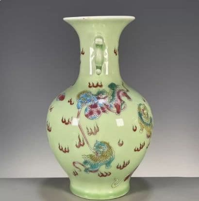 中国花瓶景徳鎮 陶磁器 工芸品 美術品 装飾品置物