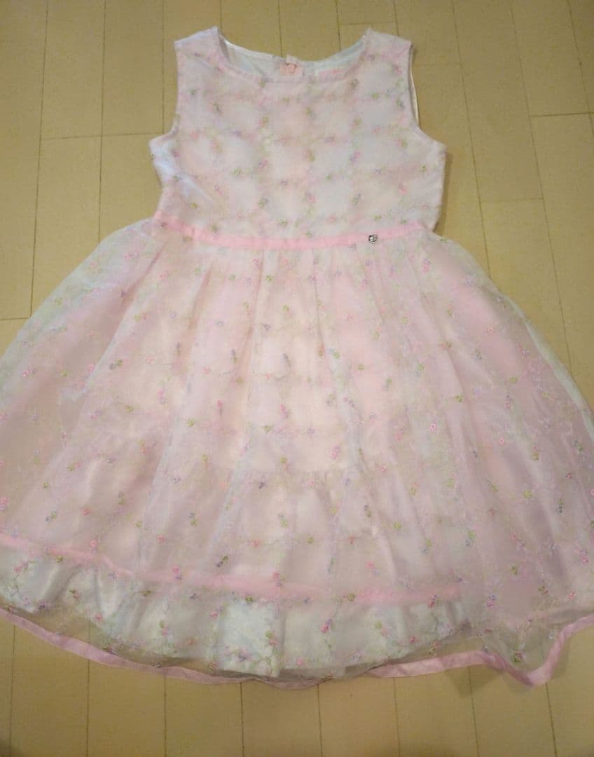 メゾピアノ刺繍チュールワンピース140