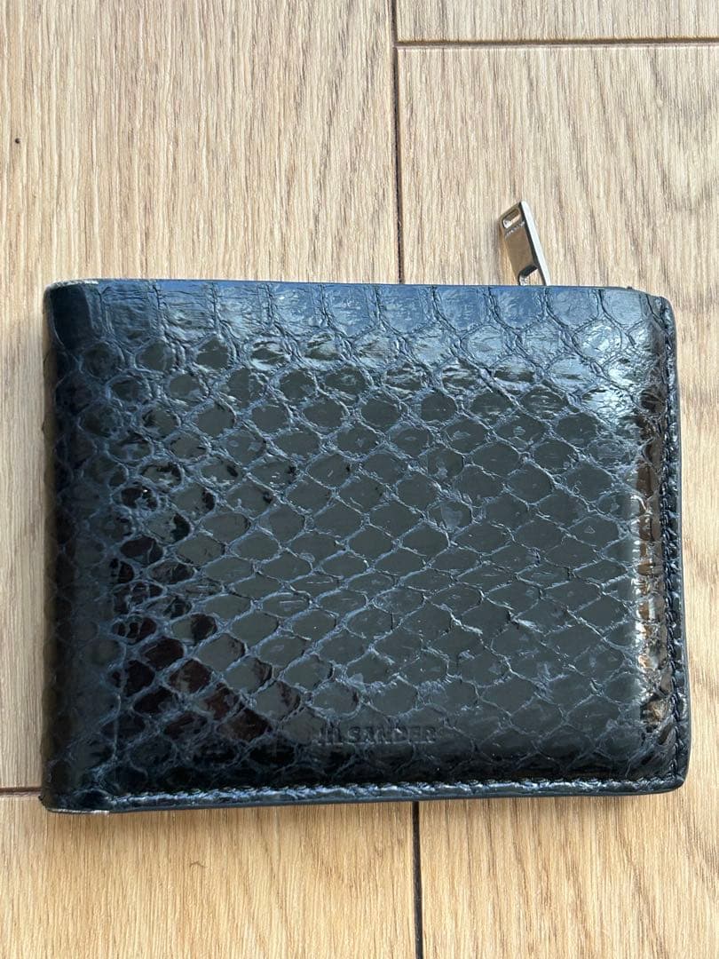 JIL SANDER エナメルクロコ型押し財布