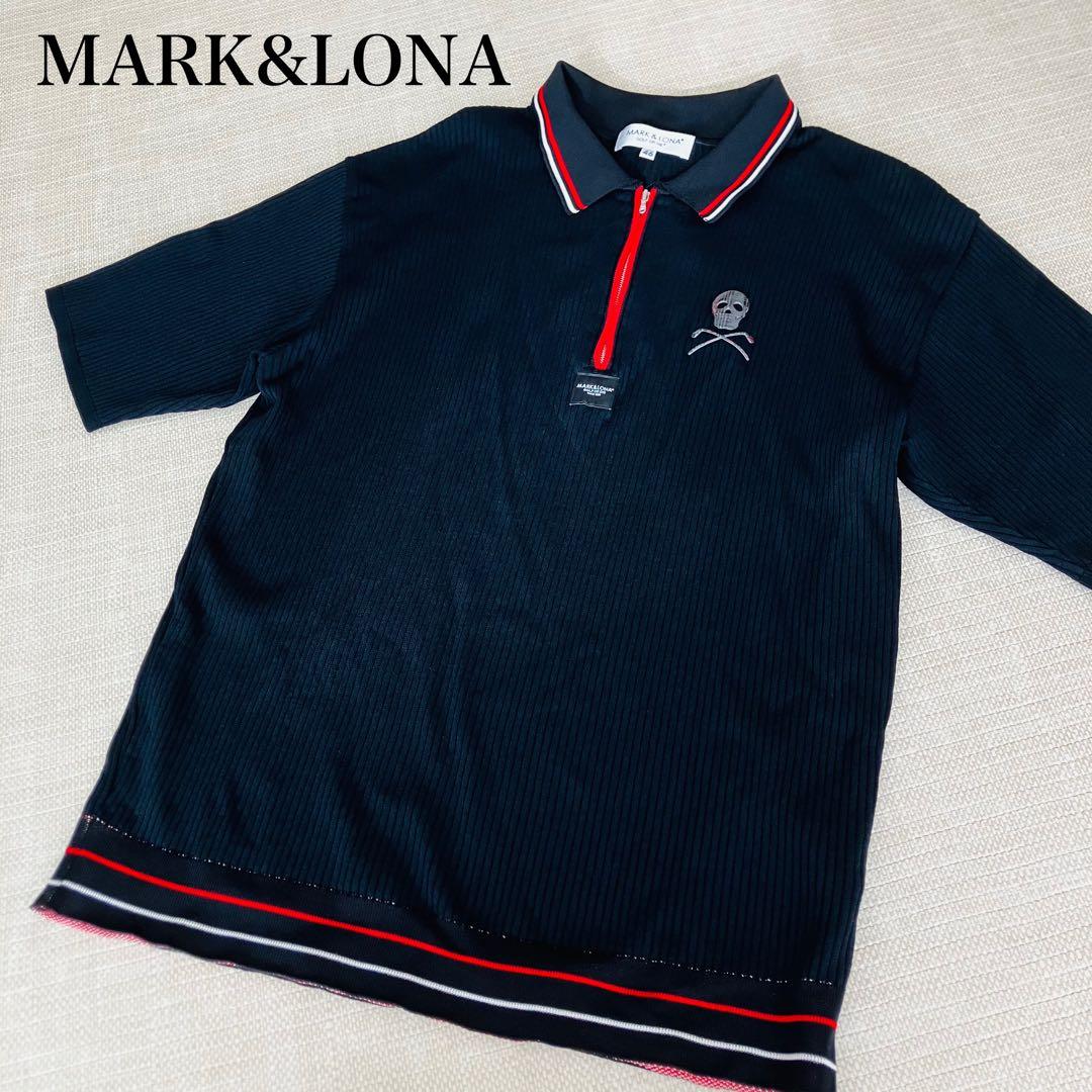 【極美品】マークアンドロナ ポロシャツ ニット ゴルフ ハーフジップ 黒 46