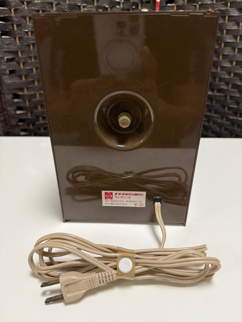 【動作品】 ナショナル 電気置時計 リングレット 箱付 当時物 昭和レトロ 希少