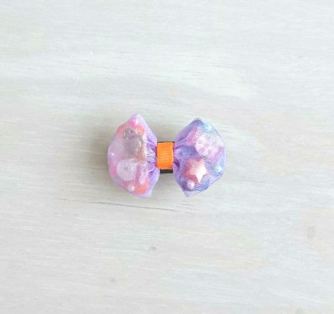 オーガンジーリボン ベビークリップ ミニミニサイズ ハロウィン