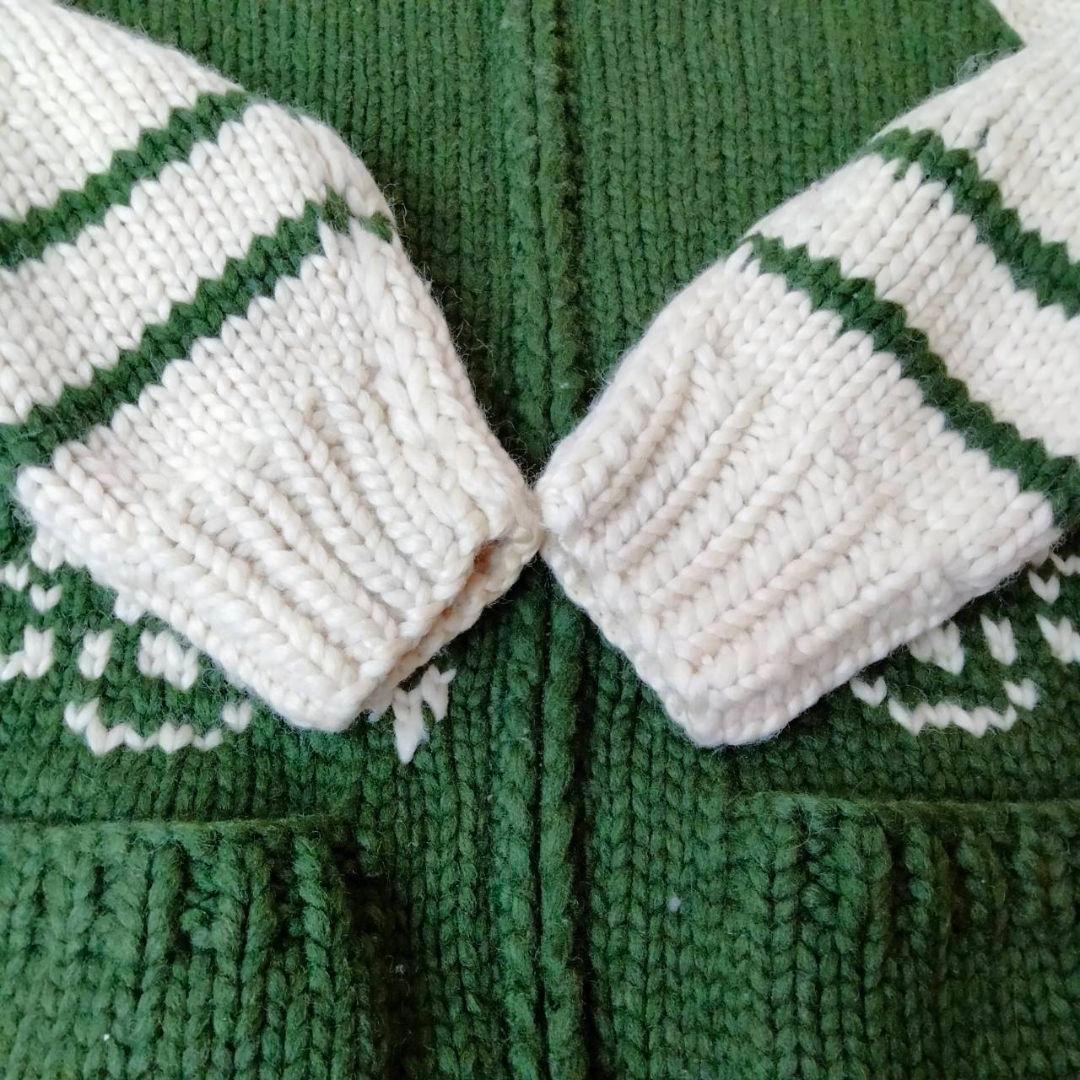 カナタ【別注】カーディガン　Mサイズ相当　ジョンブルスカル柄　KANATA