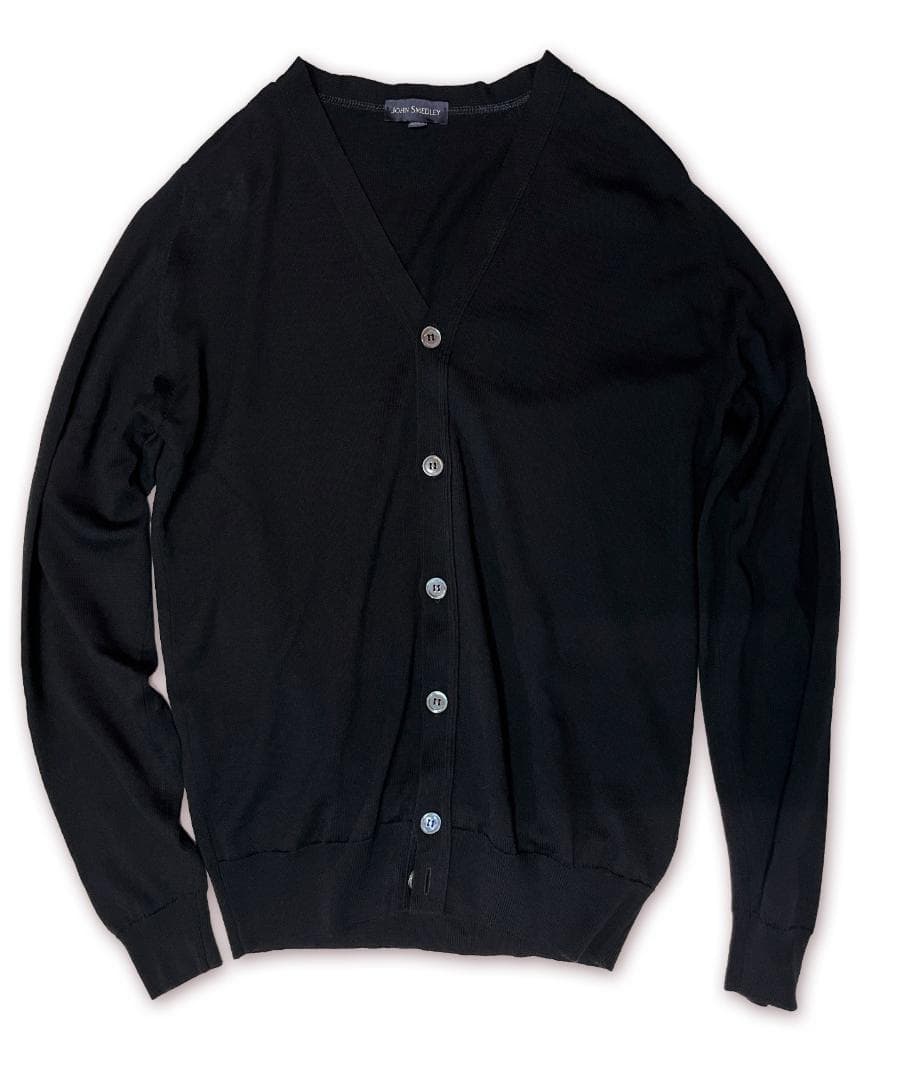 JOHN SMEDLEY 24G メリノ ウール カーディガン【M】