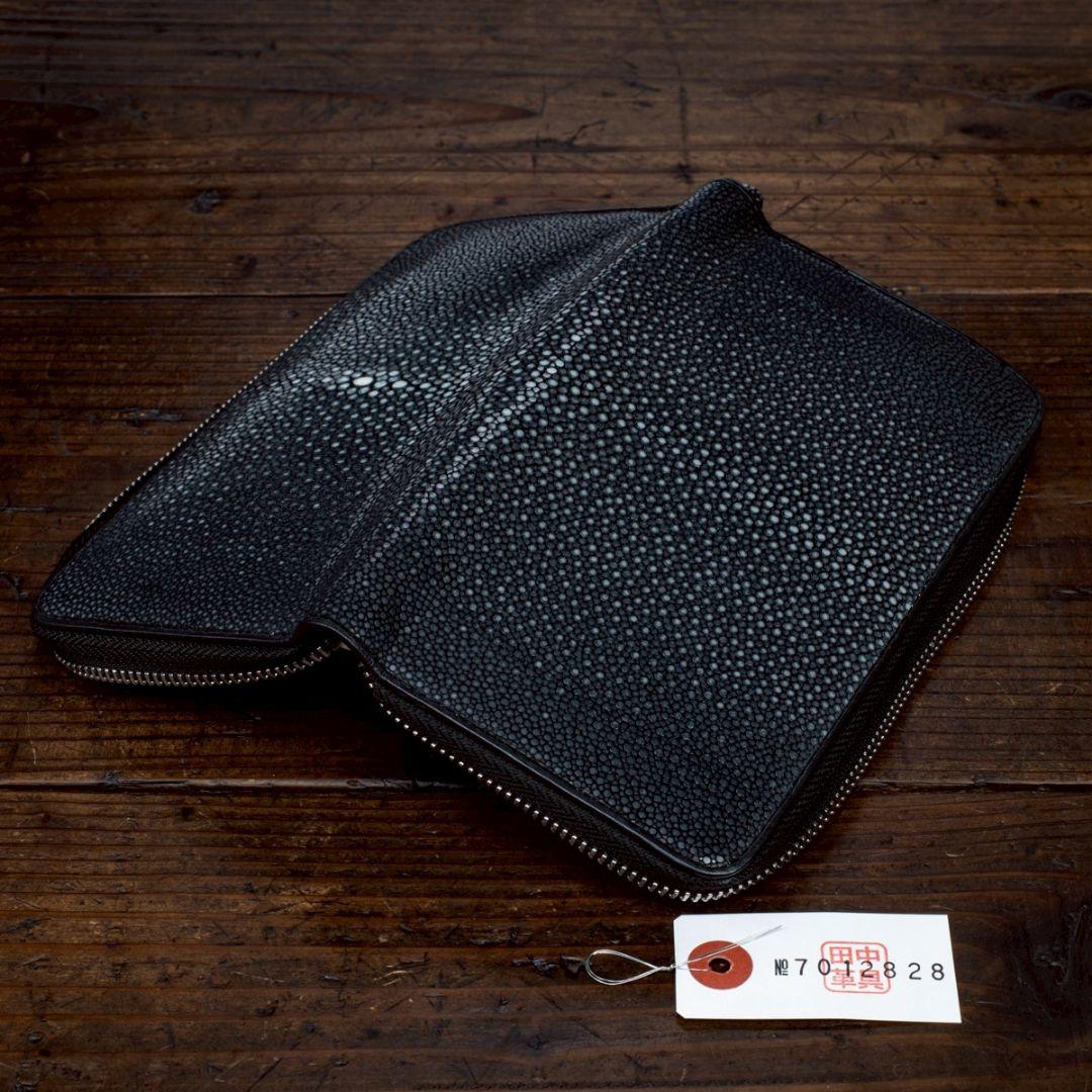 ガルーシャ 実物撮影 スティングレイ 長財布 スティングレー ラウンドファスナー