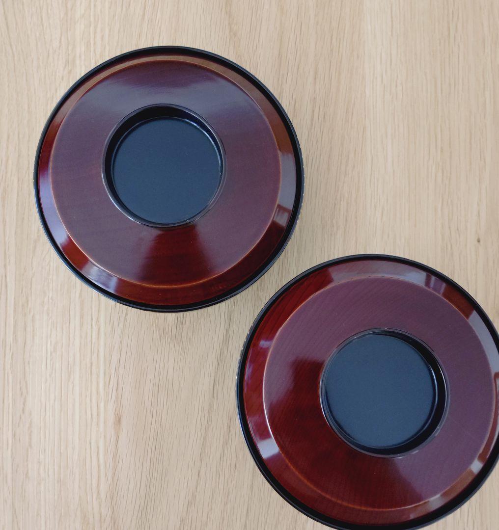 平安象彦　漆　煮物椀　口径14cm 二脚セット　おそらく新品