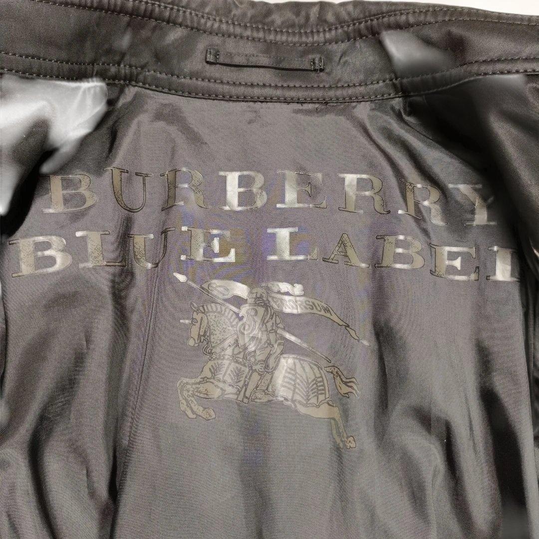 美品✨バーバリーブルーレーベル　ダブルトレンチコート　レザーパイピング　38