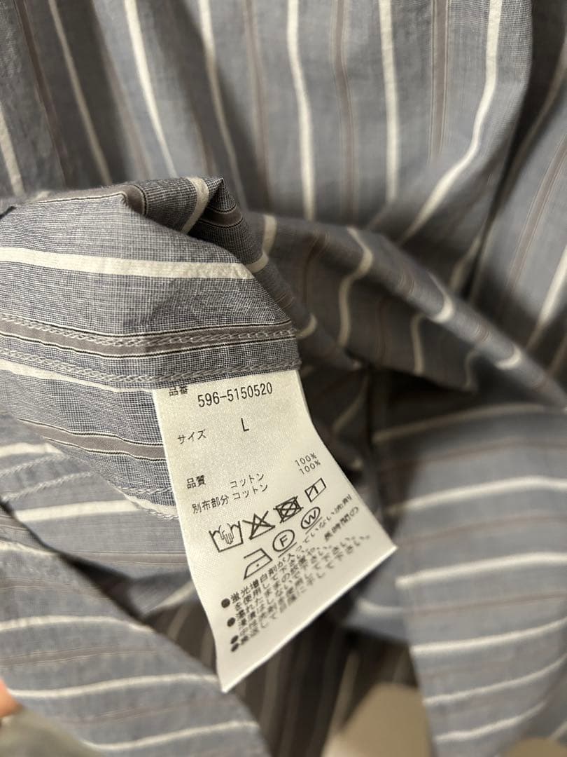 2点対応MHL SS25 END ON END STRIPE COTTON