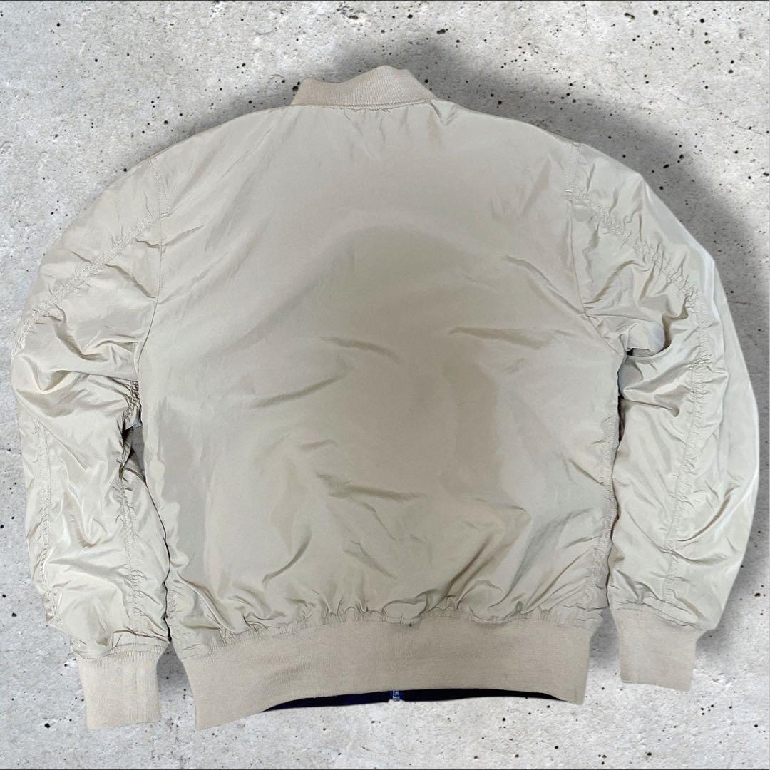 ラコステMA1フライトジャケットリバーシブルボンバージャケットネイビー/ベージュ