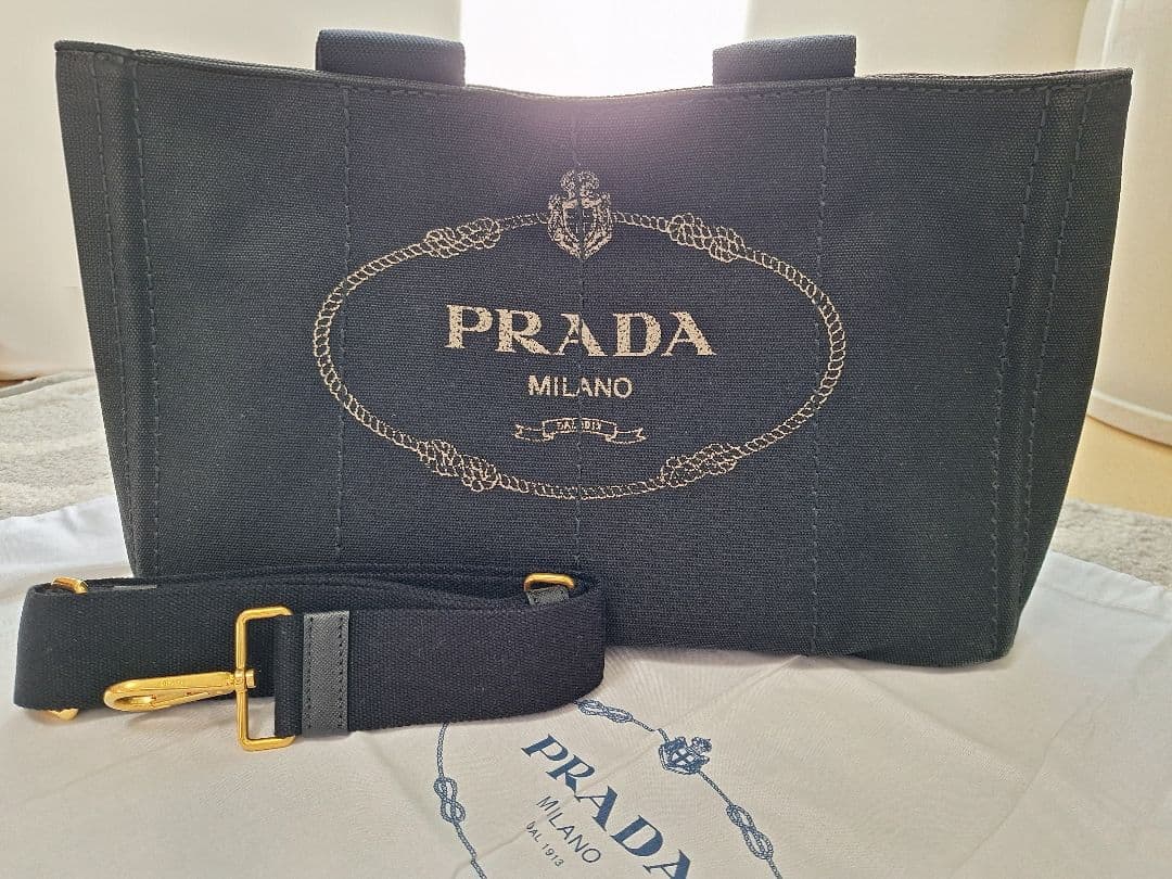 PRADA カナパMサイズ キャンバストートバッグ