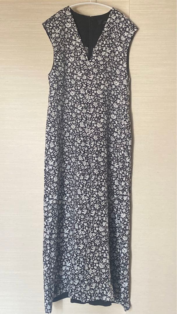 【新品・未使用】SHIPS 麻100% 花柄オールインワン