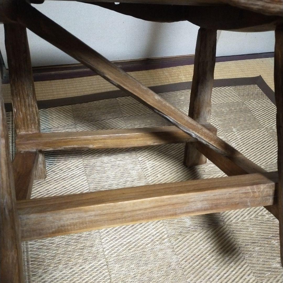 【直接引取り限定!】オールドチーク　無垢材　ナチュラルウッド　チェア　東南アジア