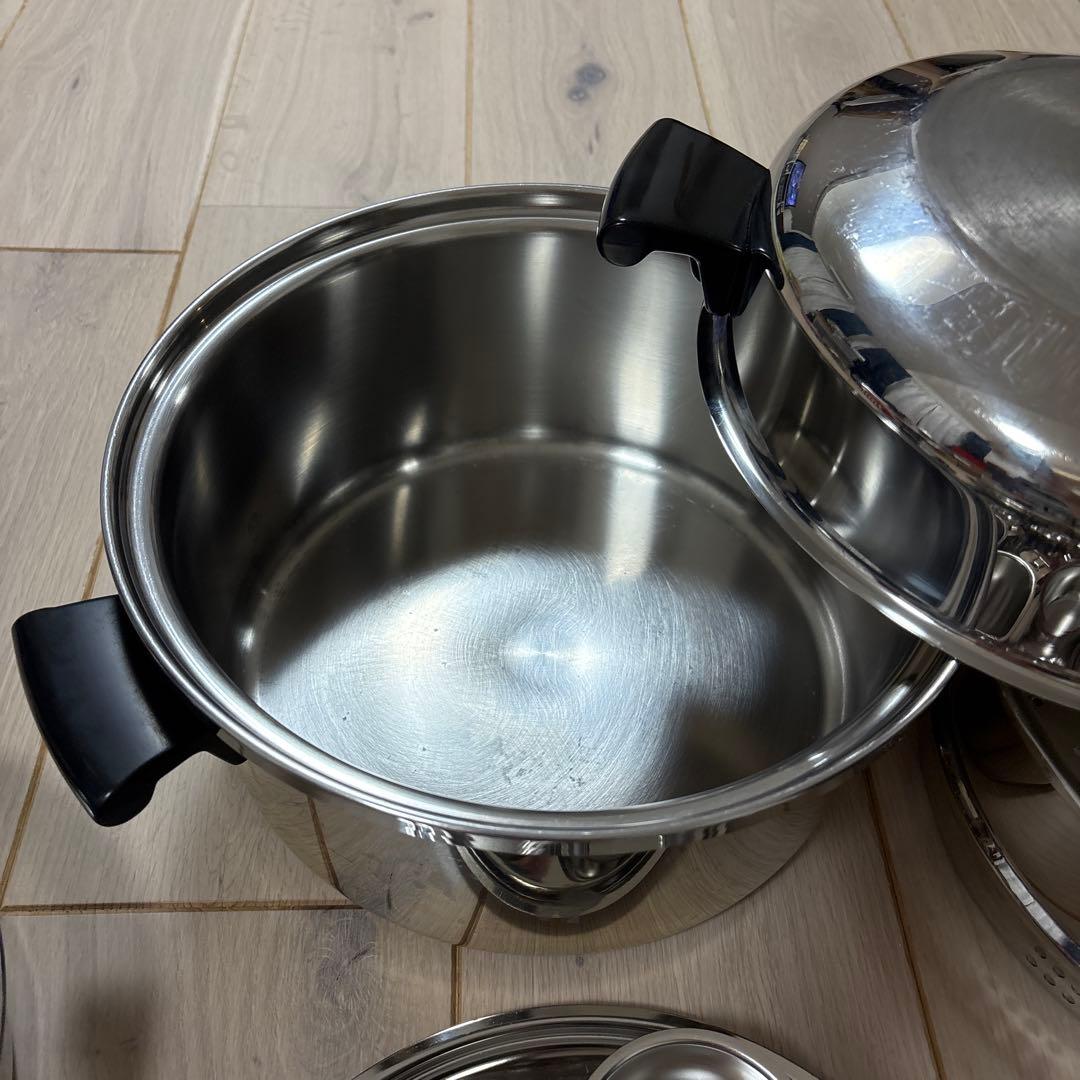 Amway アムウェイ 鍋セット　6L 蒸し器　カップ　フライパン　ガス　IH