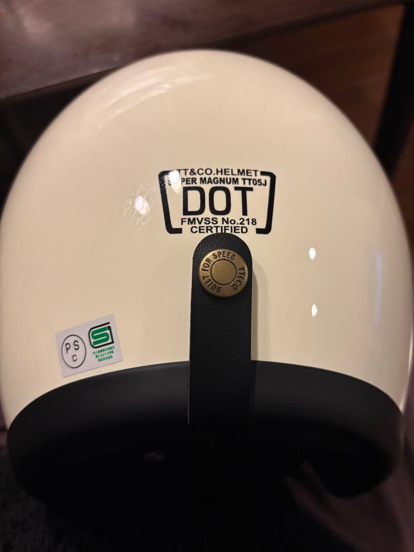 TT&CO. スーパーマグナム ジェットヘル アイボリー サイズ57-58cm