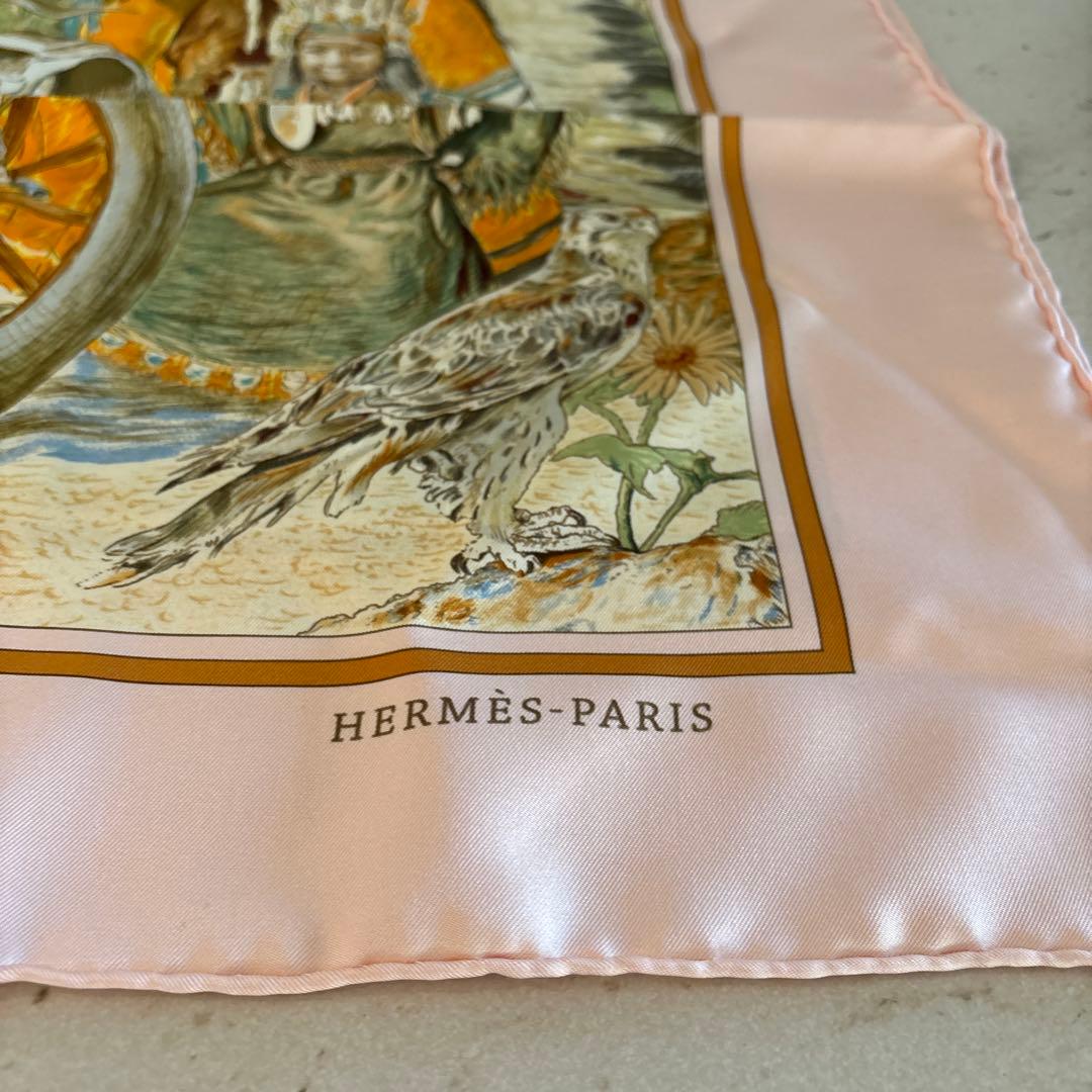 HERMES エルメス　スカーフ　ピンク　90