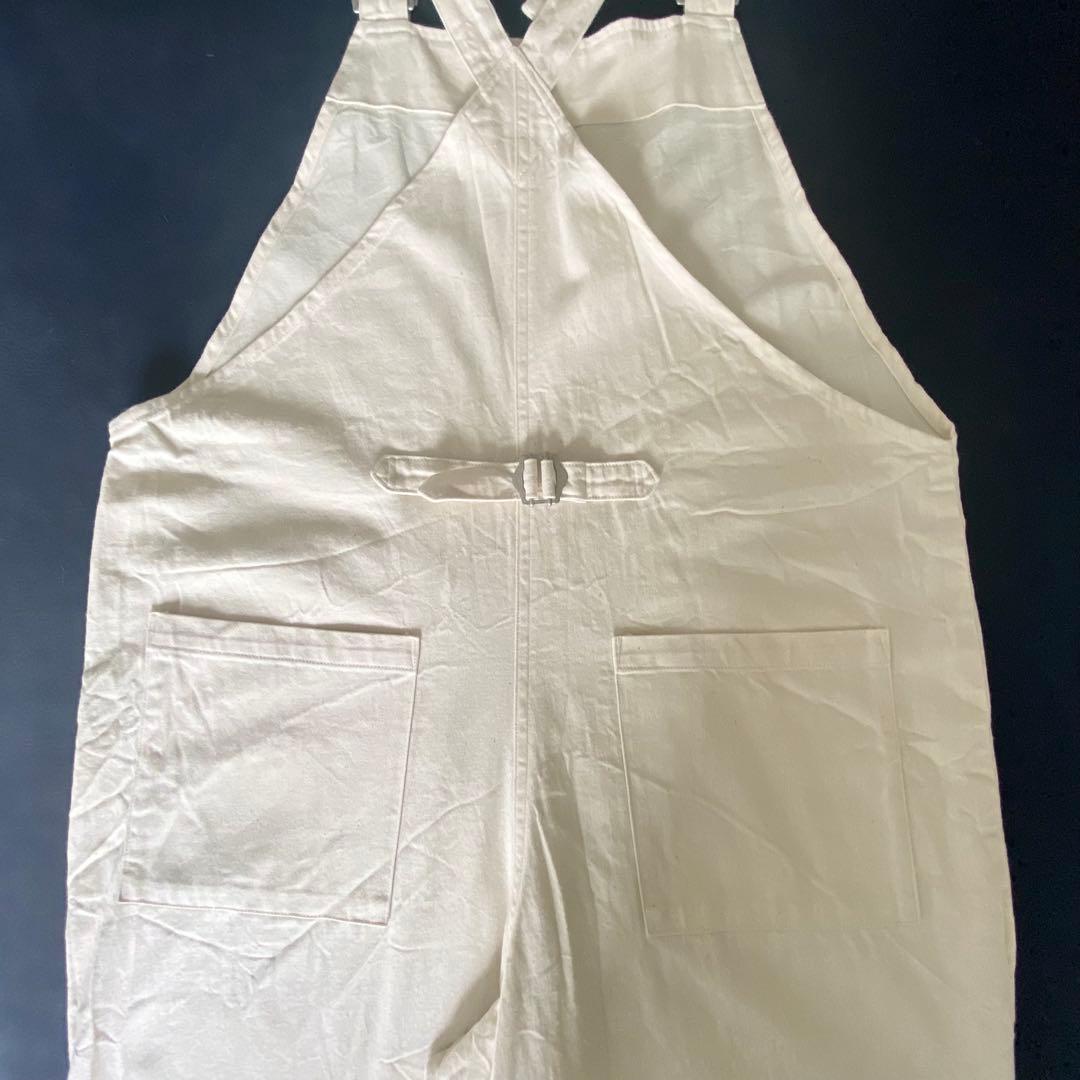 かぐれ⑅*コットンサロペット　オーバーオール 生成　アイボリー　大人カジュアル
