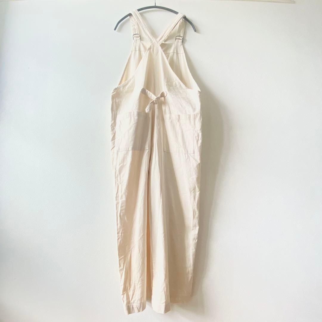 かぐれ⑅*コットンサロペット　オーバーオール 生成　アイボリー　大人カジュアル
