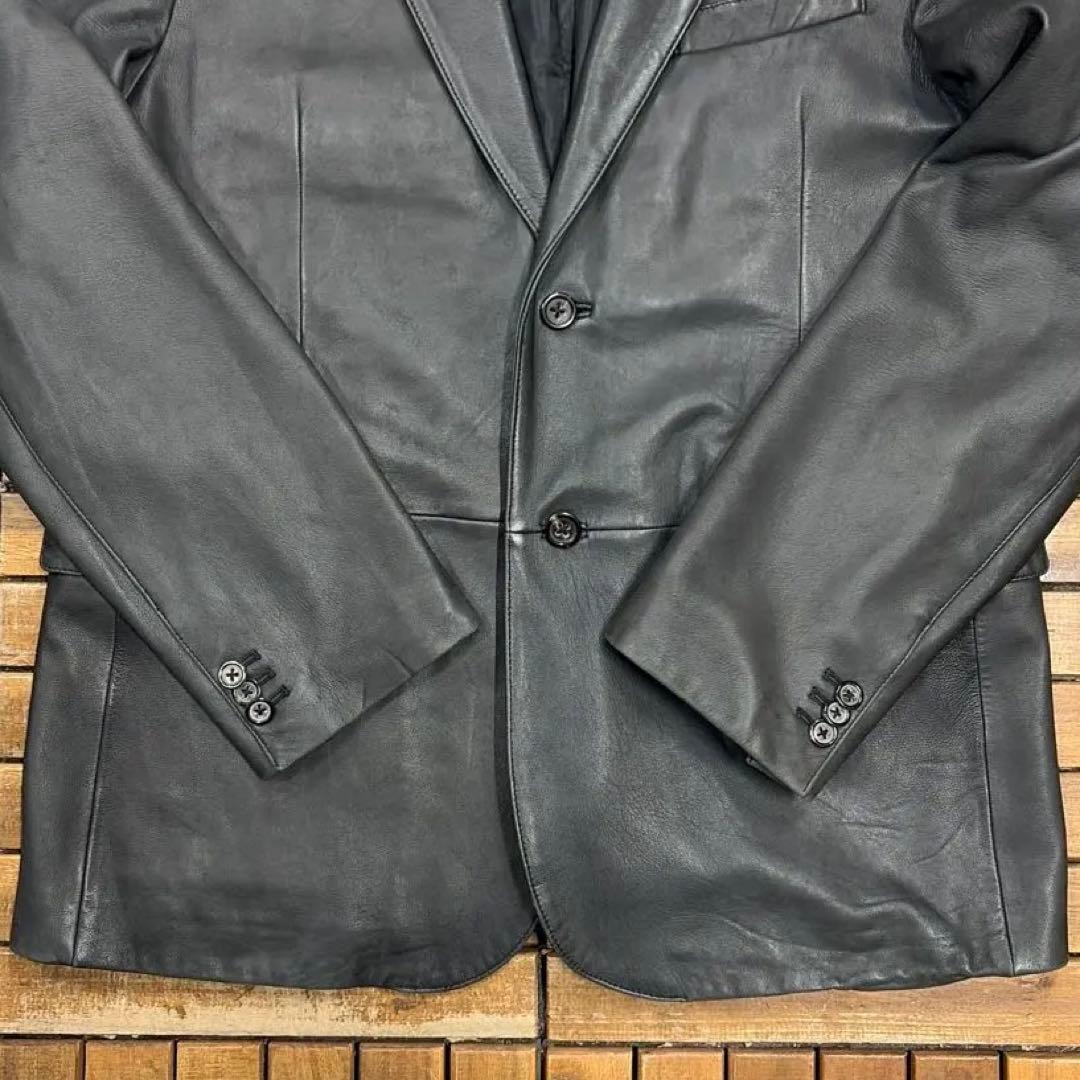 BANANA REPUBLIC ラムレザー 2Bテーラードジャケット 羊革 本皮