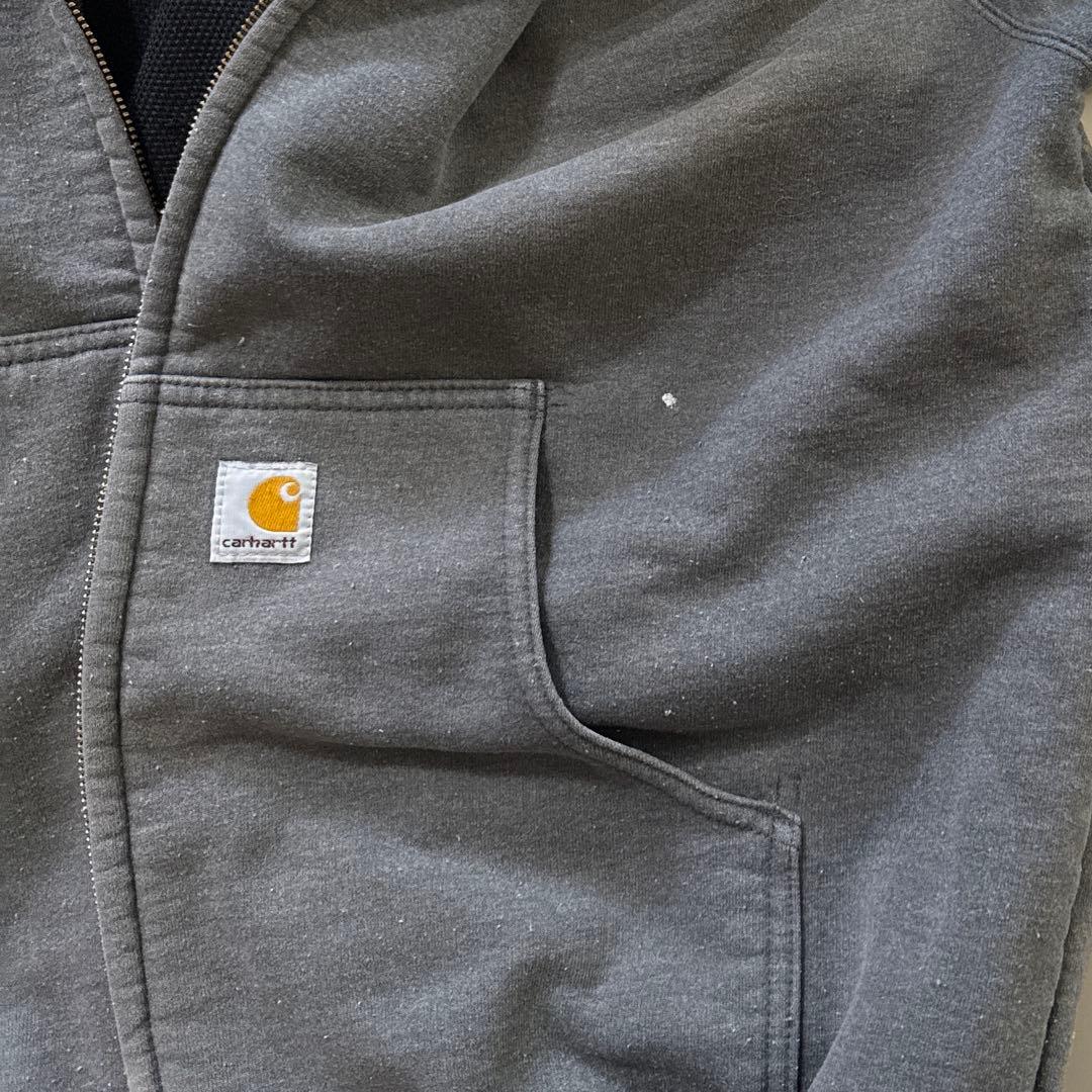 00's Carhartt 裏地サーマル ジップパーカ レアカラー J149