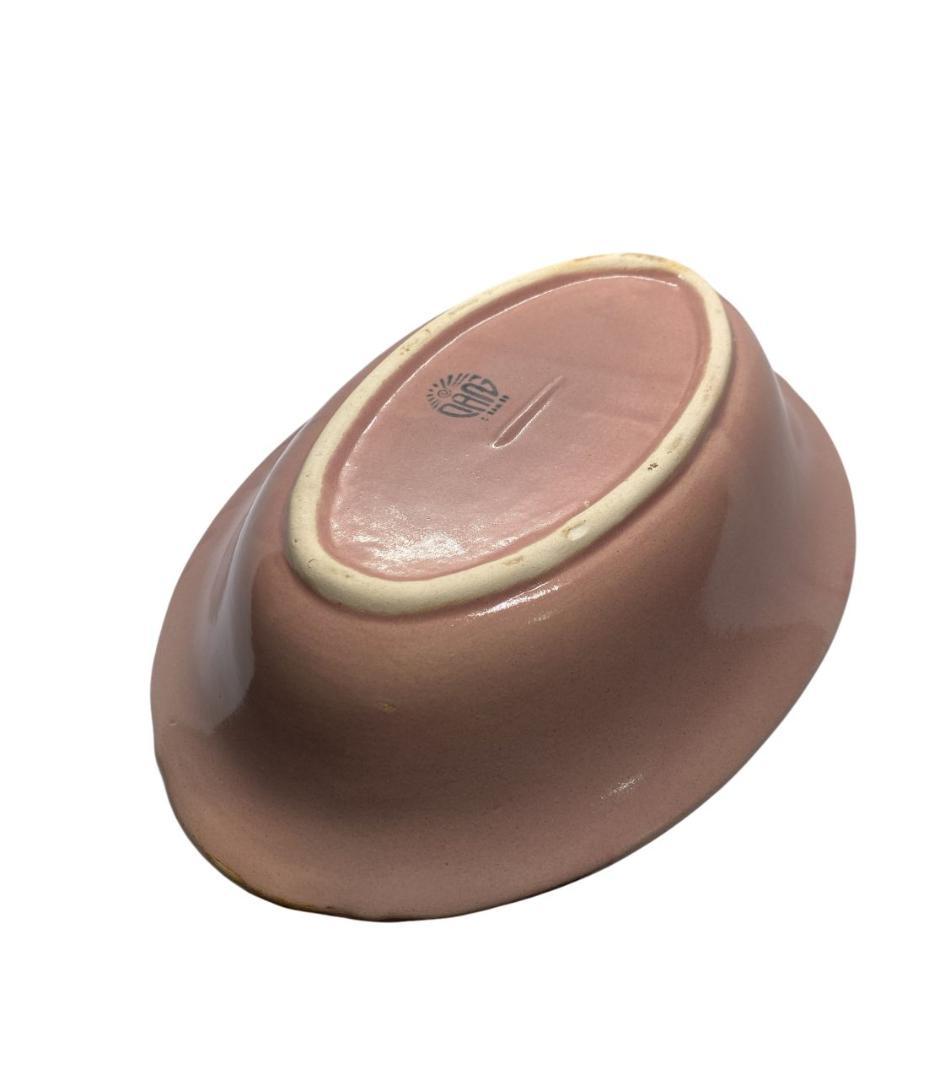 (VNEM1-14-2) ベトナム ソンベ焼き 深皿 ピンク ナンセラミック