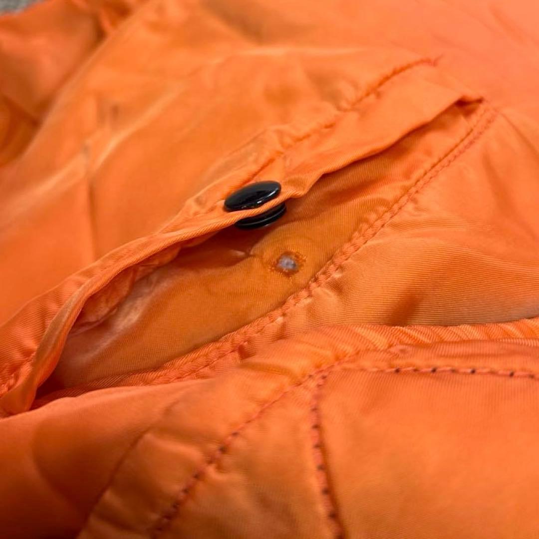 ALPHA MA-1 フライトジャケット　ミリタリー　USA製　バックロゴ　短丈