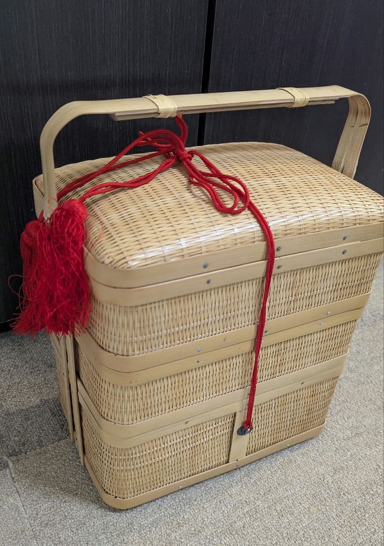 ◆超稀少◆激レア◆　◆廃盤品◆　新品・未使用　桑原竹細工店　千筋三段重