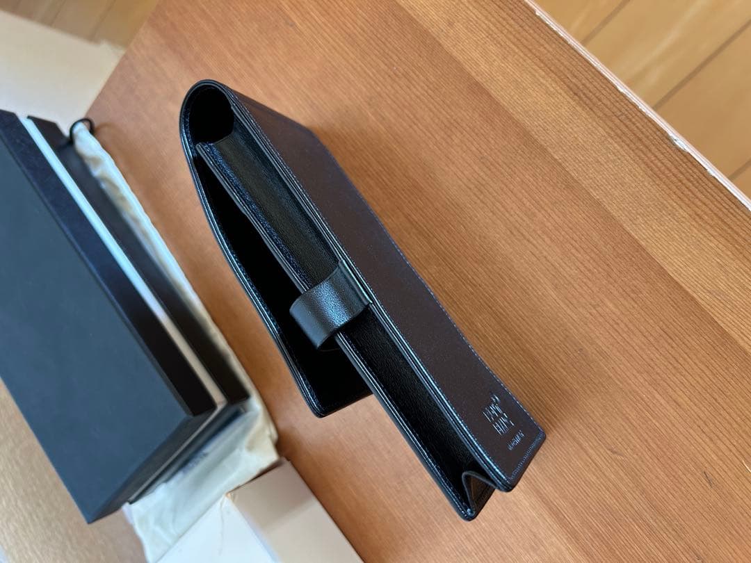 【未使用】MONTBLANC 14313 レザー　ペンポーチ　3本用 ブラック