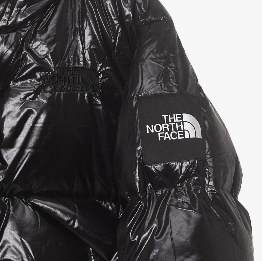 【韓国限定】ノースフェイス グロッシーショートダウン ジャケット 黒 M