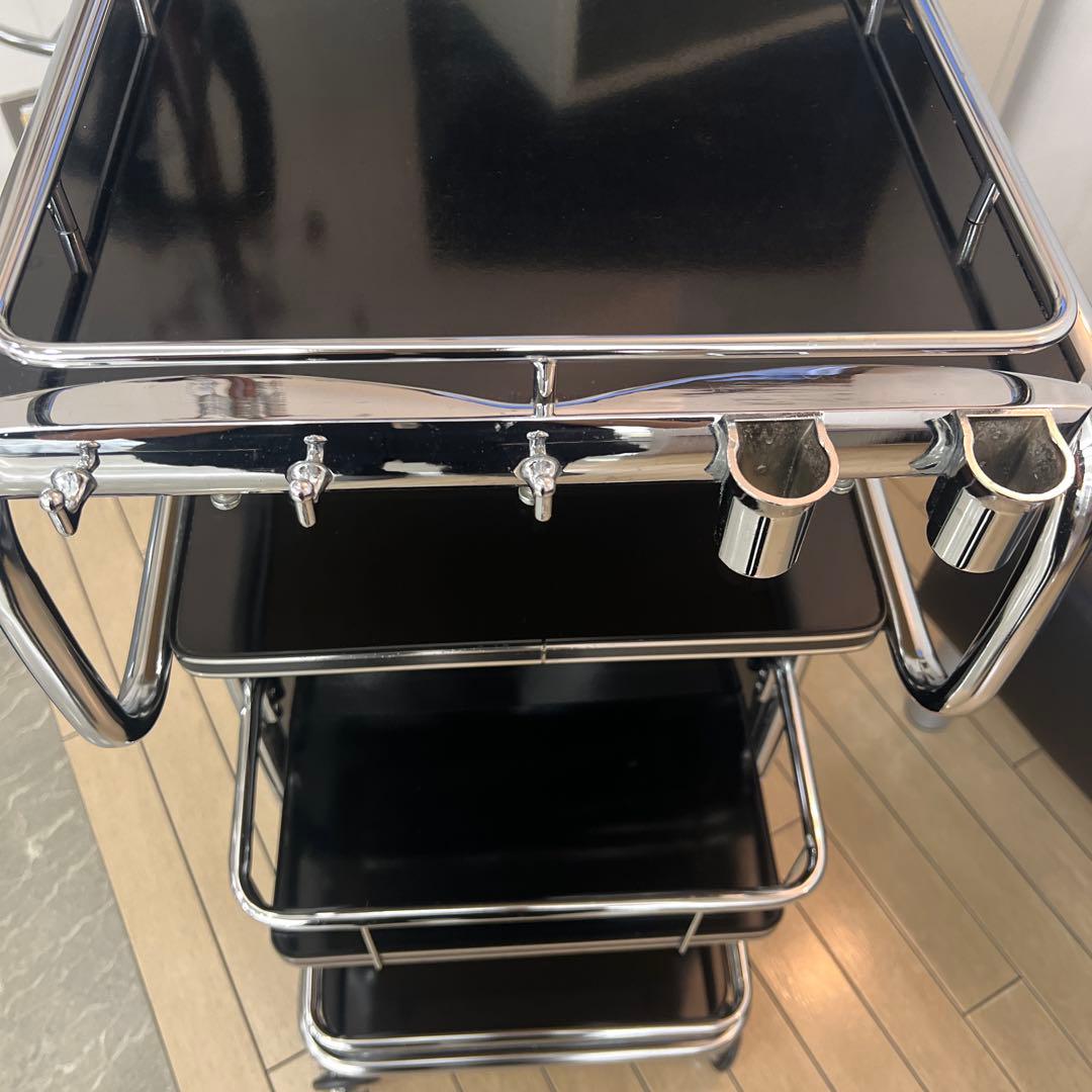 理美容用キャスター付きワゴン 2段収納