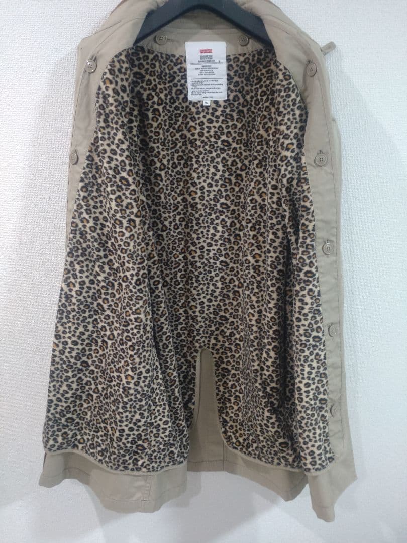 ジャケット・アウター Supreme Leopard Lind Trenchcoat XL BEIGE