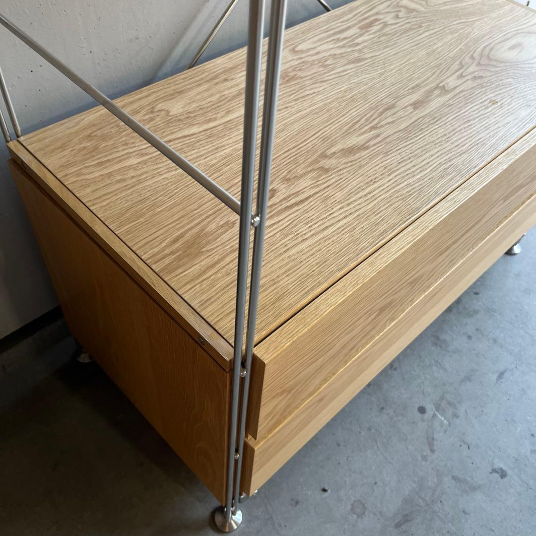 美品★無印 ステンレスユニットシェルフ・オーク材・ワードローブセット