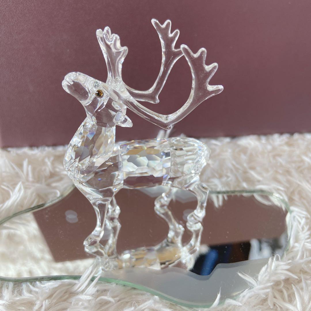 美品　スワロフスキー　鹿　置物　クリスタル　トナカイ　シカ