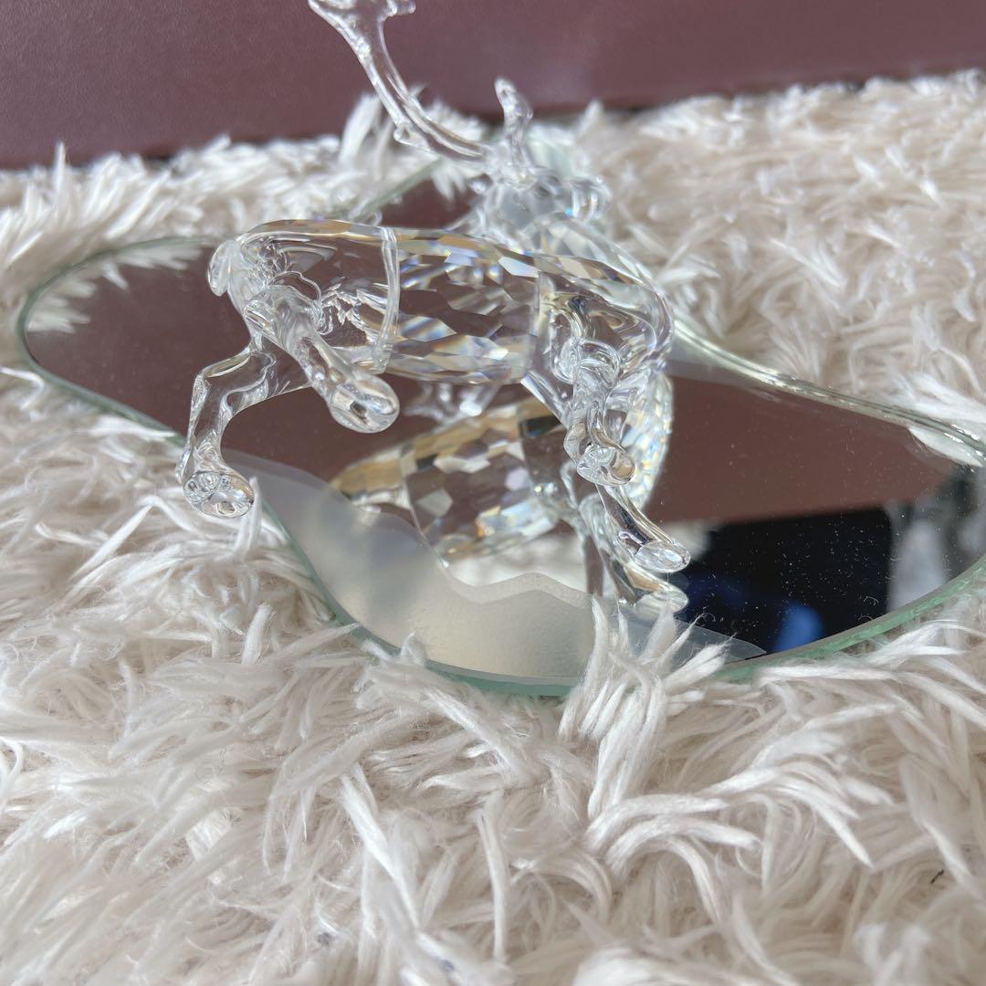 美品　スワロフスキー　鹿　置物　クリスタル　トナカイ　シカ