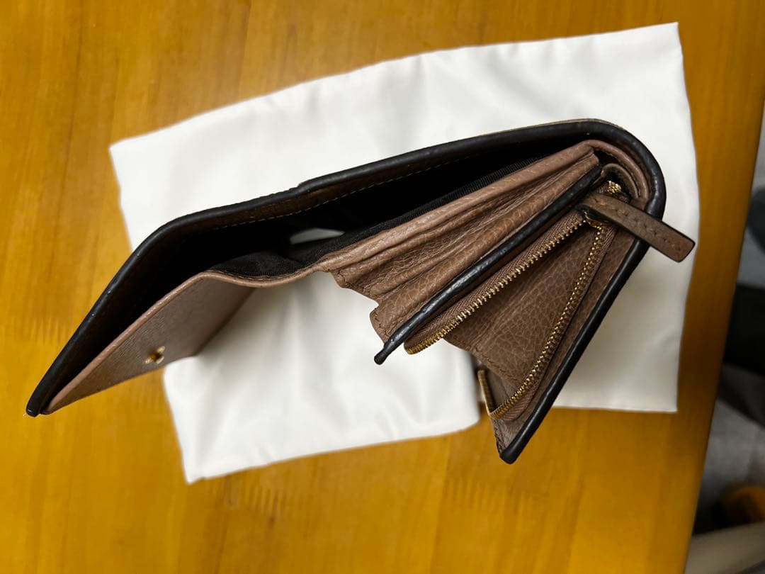 GUCCI 二つ折り財布 ブラウン/ベージュ