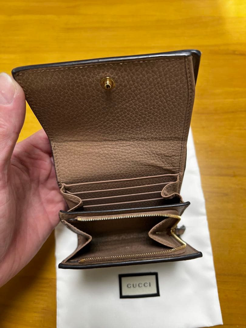 GUCCI 二つ折り財布 ブラウン/ベージュ